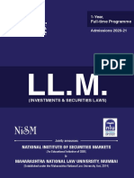 LL.M. (Investments and Securities Law) Prospectus