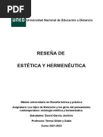 Reseña de Estética y Hermenéutica