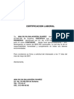 Certificacion Laboral