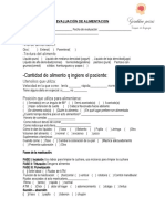 Alimentación Evaluación