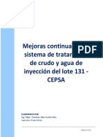 Mejoras Continuas en El Sistema de Tratamiento de Crudo y Agua de Inyección