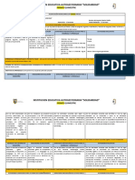 Formato de Planificación Microcurricular. Noción de Área