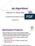 Lecture 25 - Greedy Algorithms