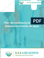 Plan de Contingencia de Desabastecimiento de Agua