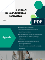 Clase 1 - Origen de La Psicologia Educativa