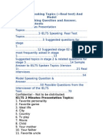 IELTS Speaking Topics