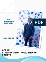 CK - Ethics in Traditional African Society