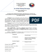 E.O. #16 Barangay Gender and Development Focal Point System