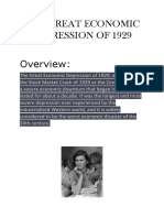 The Great Economic Depression of 1929 Swassusswss