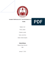 Effects of Sleep Deprivation On Student's Academic Performance