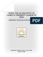 Study of Casein in Different Samples of Milk