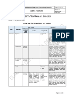 Alerta Temprana #011-2021