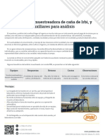 Sonda Oblicua Muestreadora de Cana de Irbi y Sus Auxiliares para Analisis