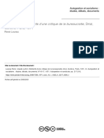 1971 - LOURAU Sur Lefort - Eléments D'une Critique de La Bureaucratie Autog - 0338-7259 - 1971 - Num - 16 - 1 - 1023 - t1 - 0217 - 0000 - 1