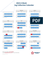 2023 Recycling Calendar A Week