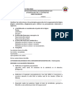 Evaluacion de 1 Quimestre FILOSOFIA