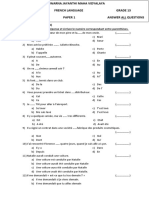 French Paper 1 Grade 13