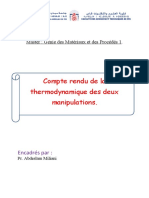 Rapport Des 2 Manip de Thérmodynamique