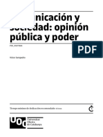 Comunicación y Sociedad. Opinión Pública y Poder