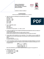 Lista 9 - Modelos Prob. V.A. Contínuas e Inferência 1 M1