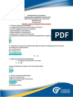 Cuestionario Matemáticas I Parcial