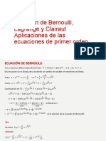 Ecuación de Bernoulli, Lagrange y Aplicaciones