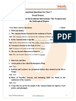 Important Questions For CBSE Class 7 Social Science Our Environment Chapter 8 - Human Environment Interactions