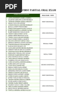 First Partial Oral Exam: #Nómina de Estudiantes