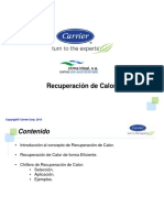 Recuperacion de Calor (Heat Recovery) Junio de 2013