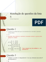 Resolução de Questões Da Lista 6