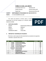 Informe #137 - Mantenimiento Programado de 125 Horas Scoop N°31