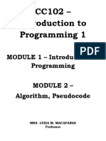 CC102 Module 1 and 2 - Notes