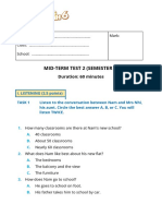 Mid-Term Test 2 (Semester 1)