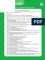 Fiche Vidéo Prof: Pourquoi Apprendre Le Français ?