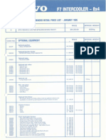 Volvo - F7 Inter 84 Specs and Price List 1985