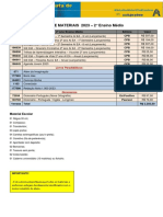 Lista de Materiais 2023 - 2° em