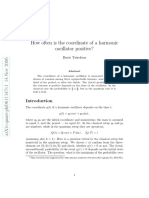 How Often Is The Coordinate of A Harmonic