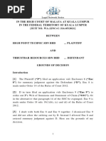 High Point Technic SDN BHD V Thrustbar Resources SDN BHD (2021) 1 LNS 2252