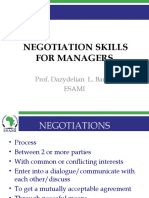 Negotiation Skills For Managers