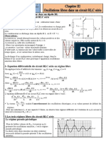 Cours 1 Oscillations Libres Dans Un Circuit RLC en Série