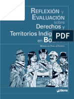 Reflexión y Evaluación Sobre Derechos y Territorios Indigenas en Bolivia