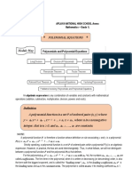 WEEK 8 Polynomial Equations