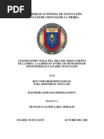 Análisis Estructural Del Área Del Vaso de La Presa (La Libertad), Entre Los Municipios Montemorelos-Linares, Nuevo, León. FJGM