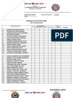 Reading and Mathematics Evaluation Form