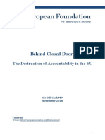 Behind Closed Doors - The Destruction of Accountability in The EU - Sir Bill Cash MP