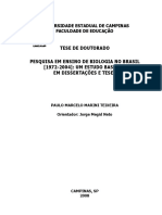 Pesquisa em Ensino de Biologia No Brasil