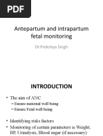 Ante Partum and Intra Partum Fetal Monitoring