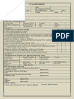 Excavation Permit Form