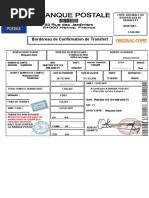 Bordereau de Transfert Virement de Mlle Sentous Carine 2