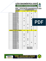 Gabarito - Avaliação Diagnóstica - 3º Ano Ensino Fundamental